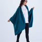 Carina Solid Wool Open Poncho