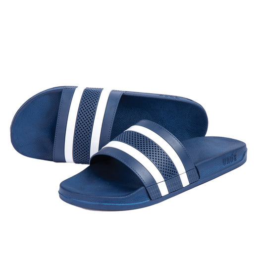 Onda Benfica Striped Open Toe Slides