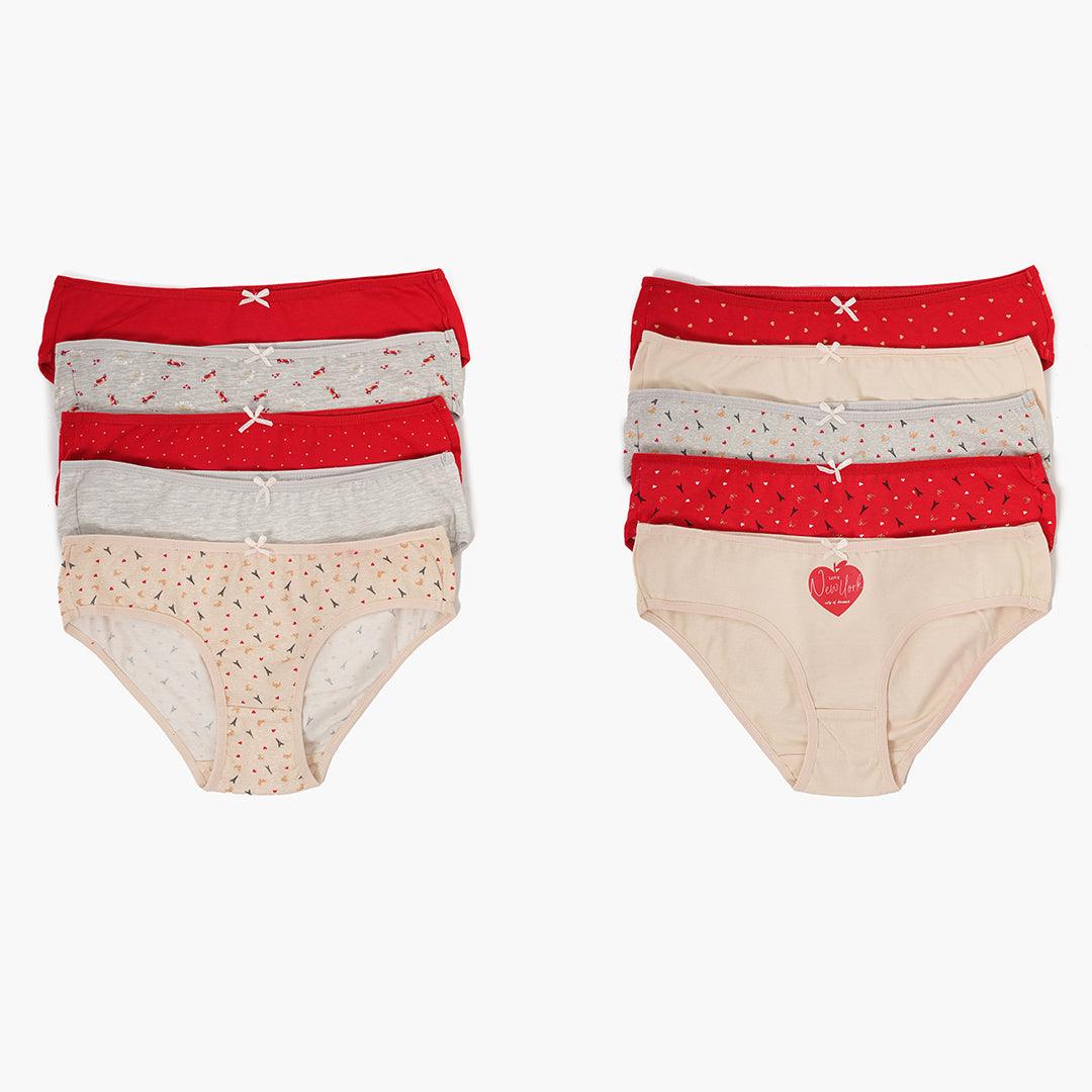 Pack of 10 Colored Bikini Panties