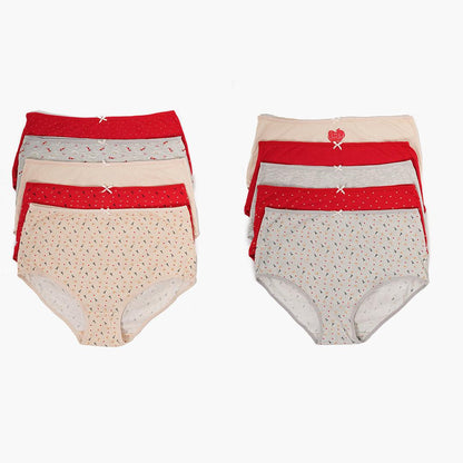 عبوة من 10 سراويل داخلية كاملة ملونة