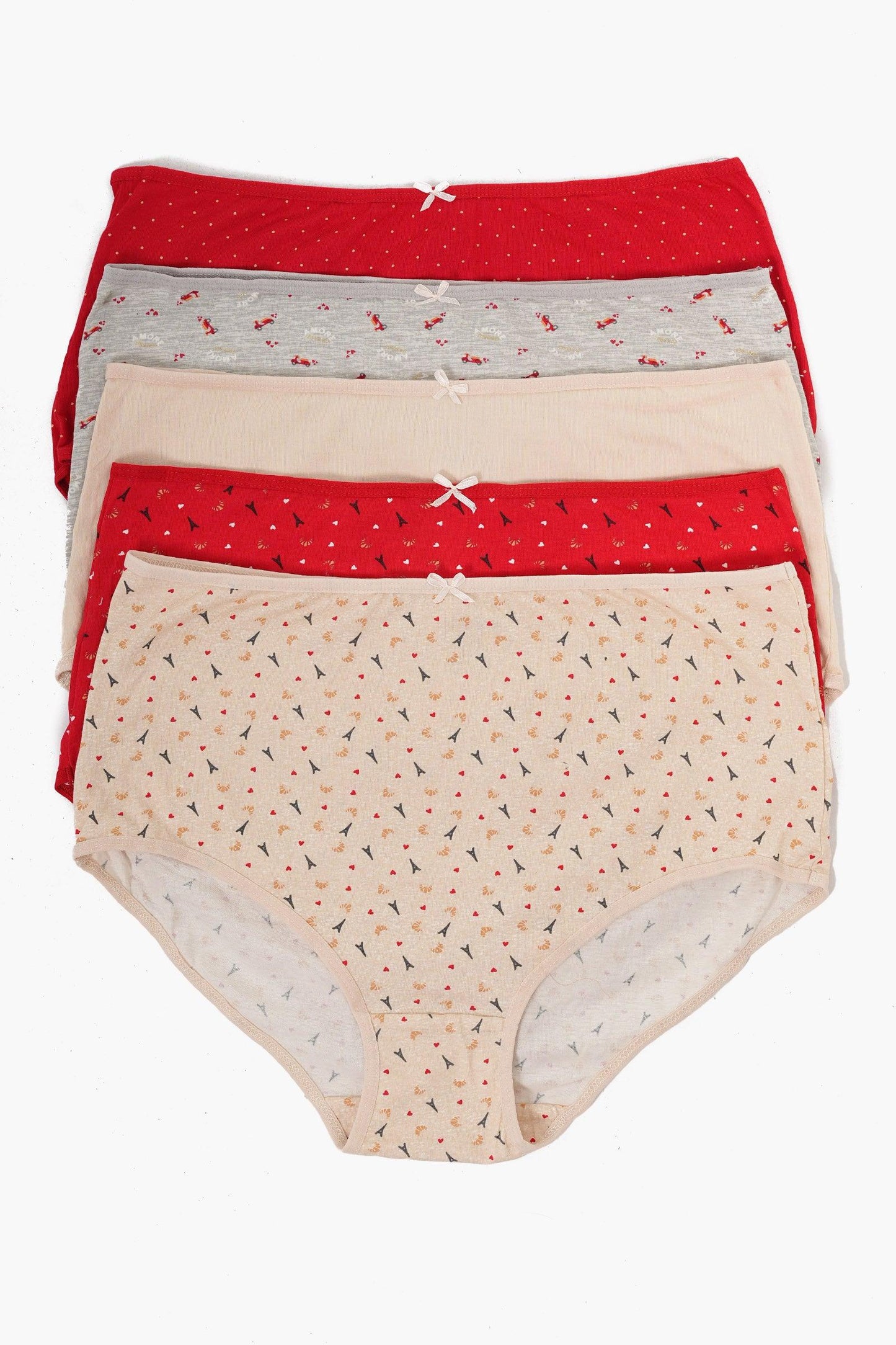 عبوة من 10 سراويل داخلية كاملة ملونة