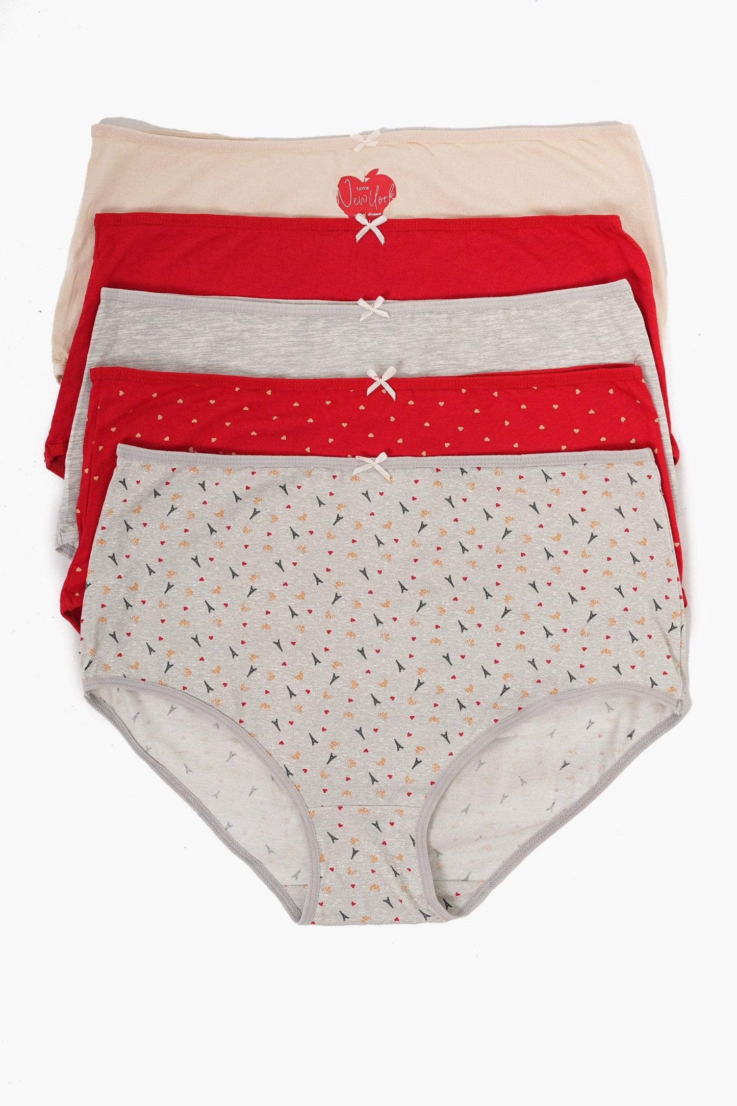 عبوة من 10 سراويل داخلية كاملة ملونة