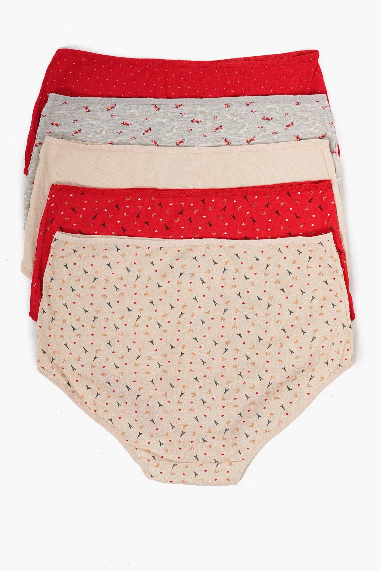 عبوة من 10 سراويل داخلية كاملة ملونة