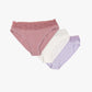 Carina Pack of 3 Bikini Panties with Lace