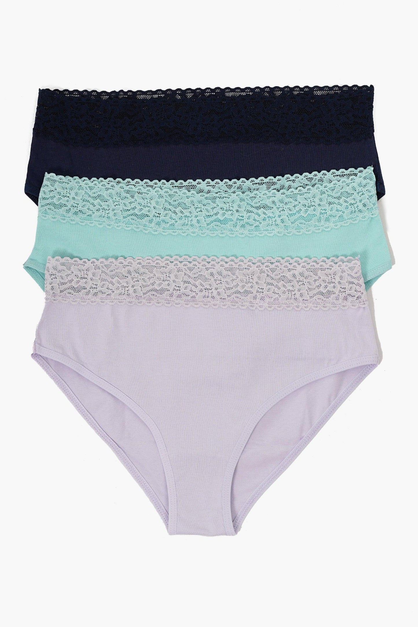 Carina Pack of 3 Brief Panties with Lace