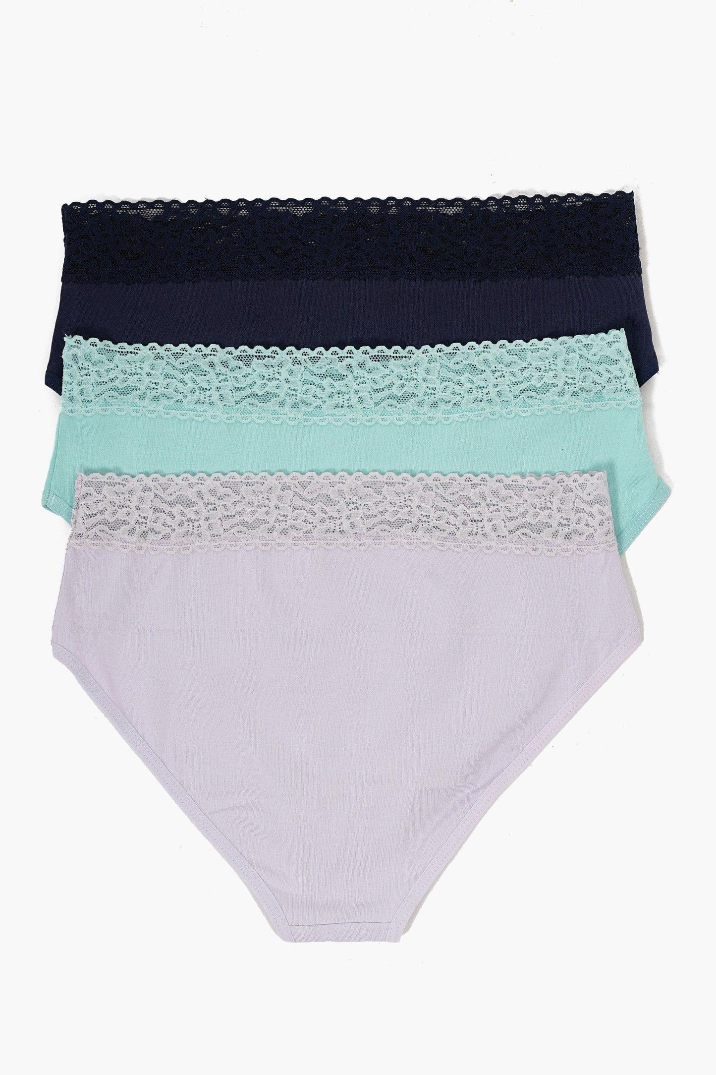 Carina Pack of 3 Brief Panties with Lace