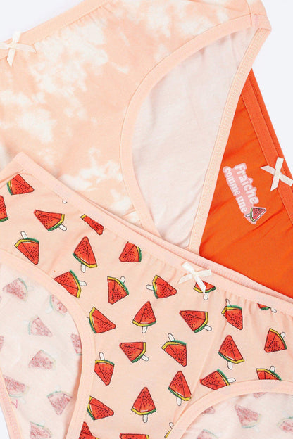 مجموعة من 3 سراويل بيكيني ملونة