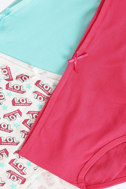 مجموعة من 3 سراويل داخلية ملونة