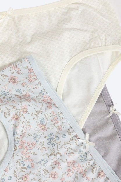 مجموعة من 3 سراويل داخلية ملونة