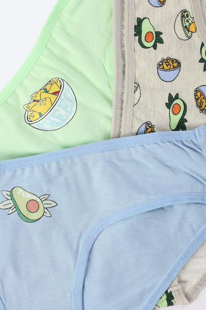 مجموعة من 3 سراويل بيكيني قطنية