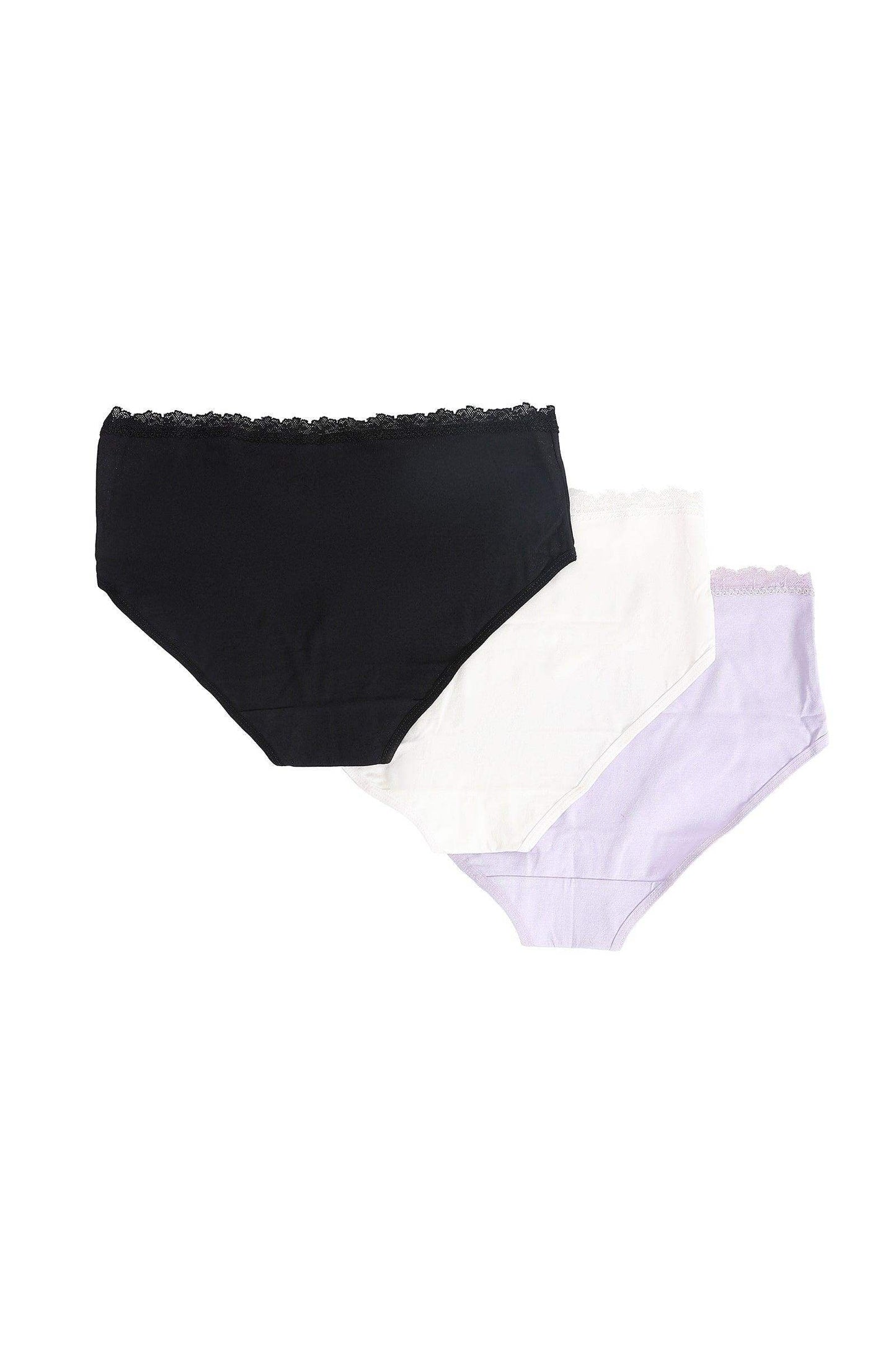 Carina Pack of 3 Full Brief Panties with Lace