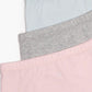 Pack of 3 Plain Brief Shorts for Girls