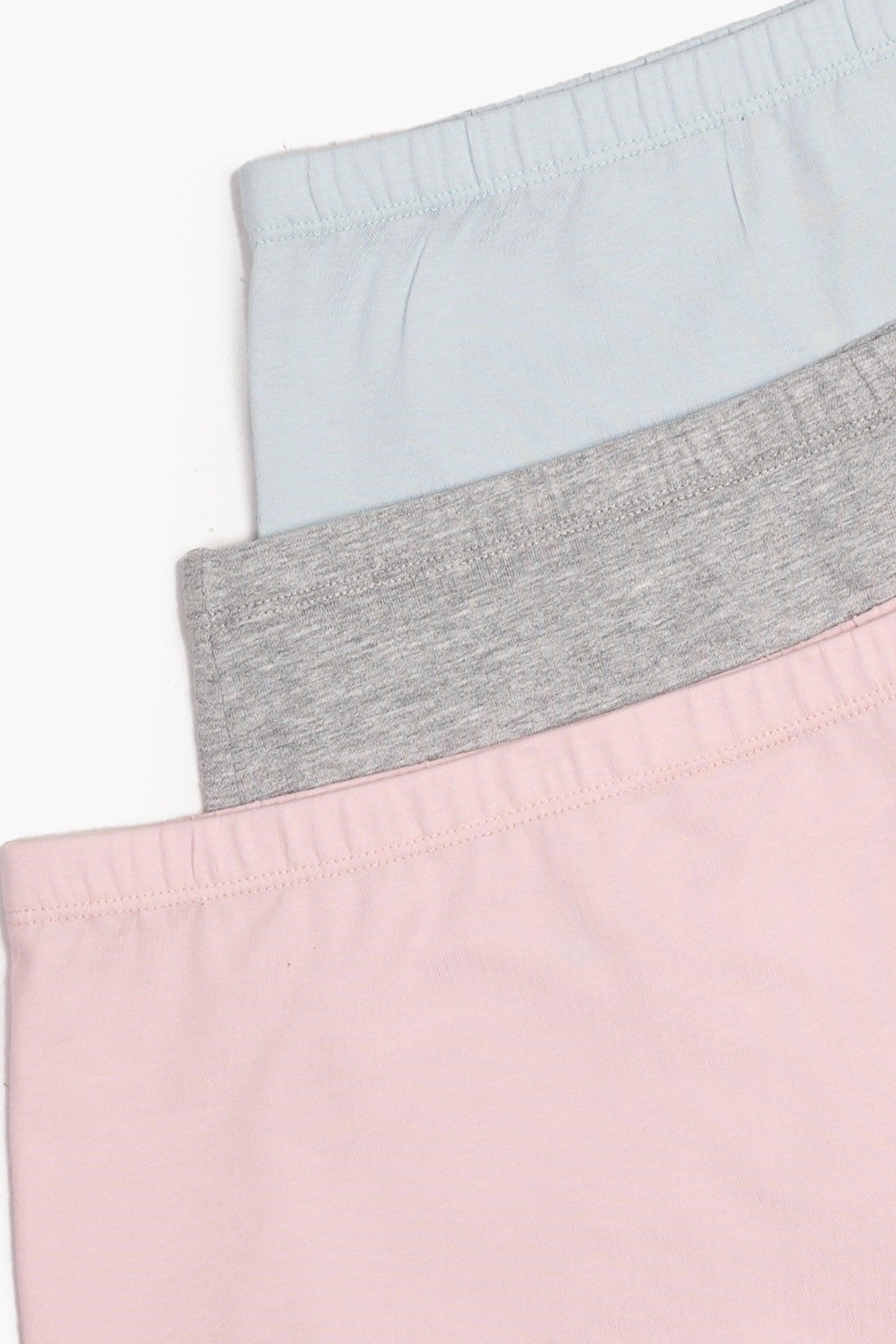 Pack of 3 Plain Brief Shorts for Girls