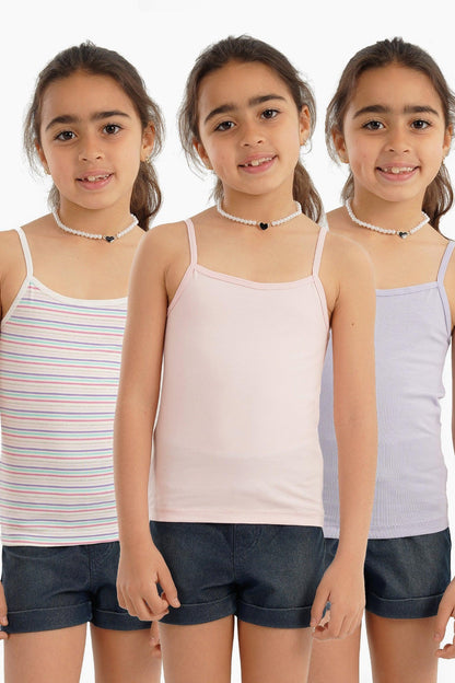 Pack of 3 Cami Tops for Girls