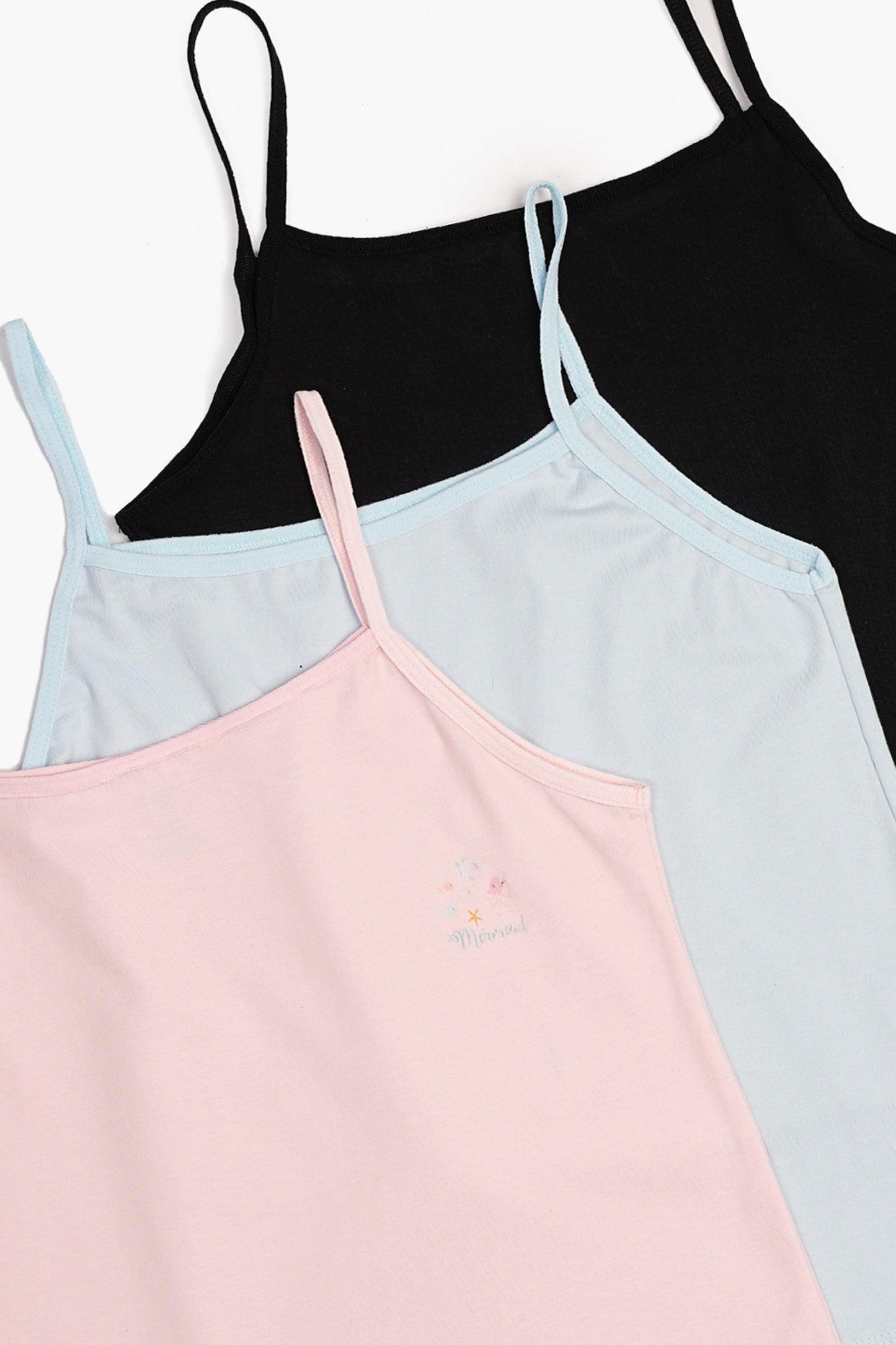 Pack of 3 Light Blue Cami Tops for Teen Girls