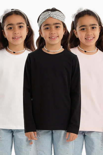 Pack of 3 Long Sleeves Tops for Girls