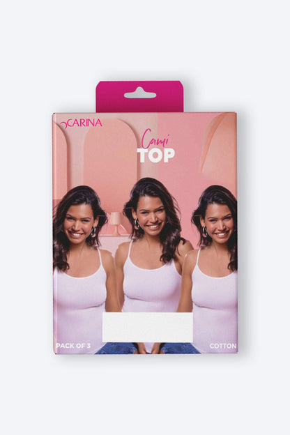 Pack of 3 Plain Cami Top - Carina - ??Ã¢â‚¬â„¢????????ÃƒÂ±??Ã¯Â¿Â½ÃƒÂ¿??Ã†â€™?ÃƒÂ¿????