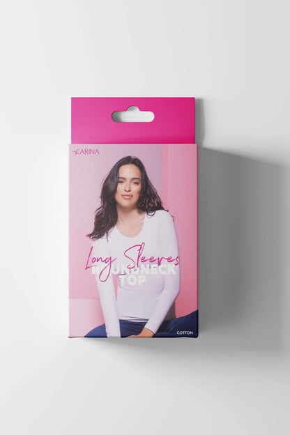 مجموعة من 3 قمصان ذات رقبة دائرية وأكمام طويلة