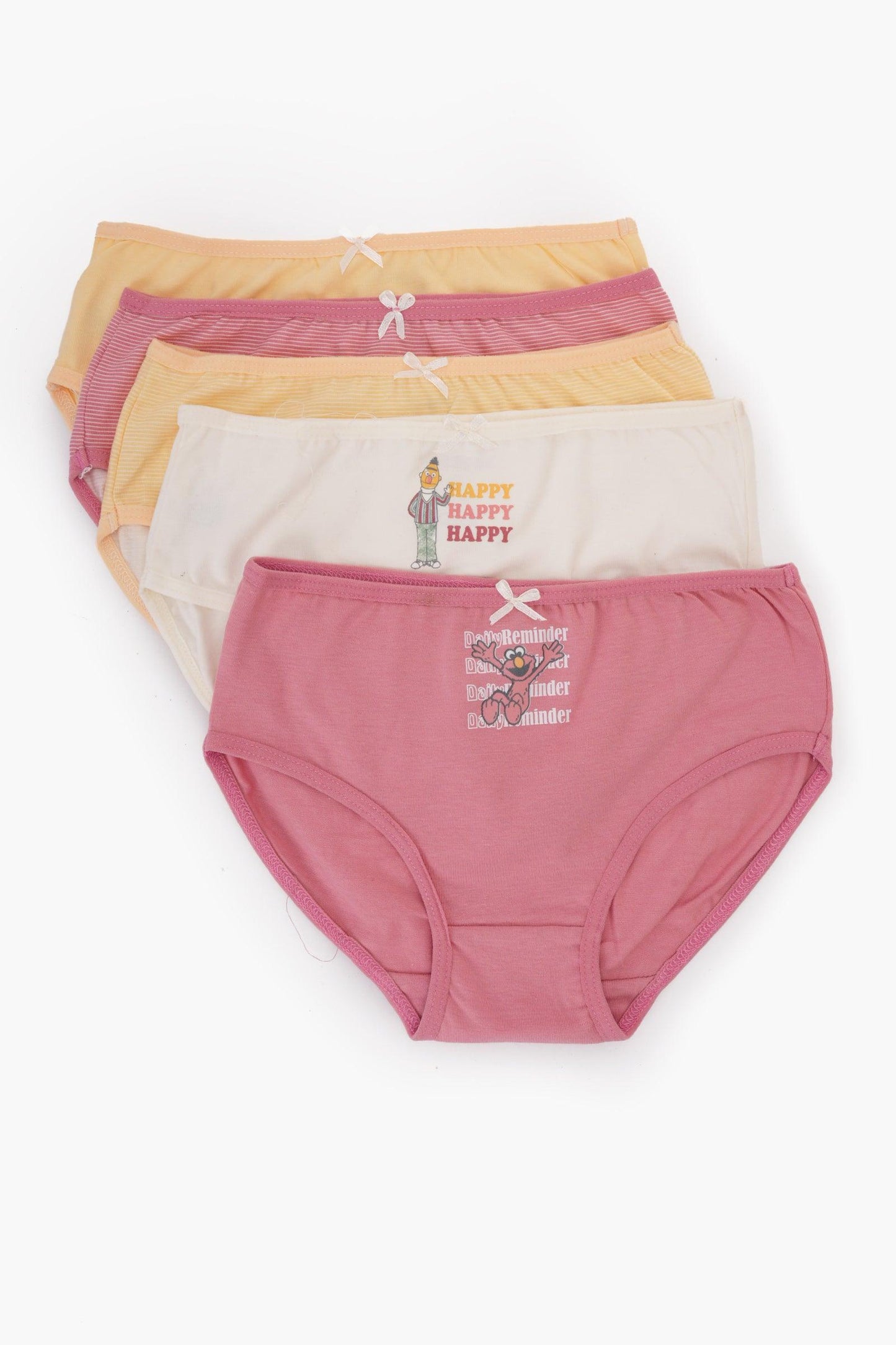 Pack of 5 Brief Panties for Teen Girls