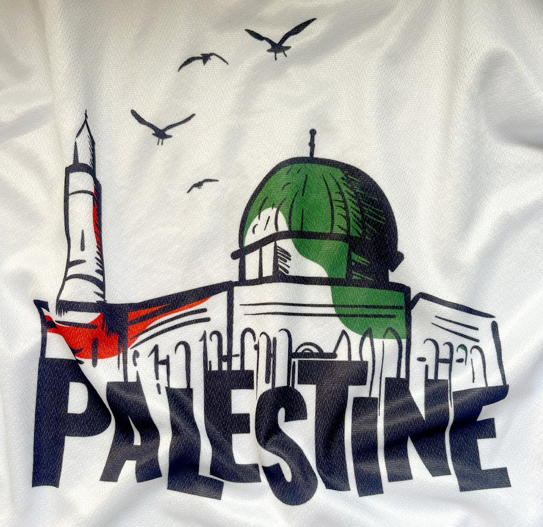 Viga White Palestine Soccer T-Shirt for Boys