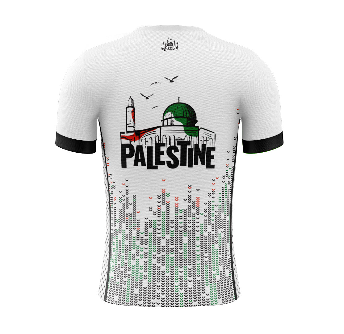 Viga White Palestine Soccer T-Shirt for Boys