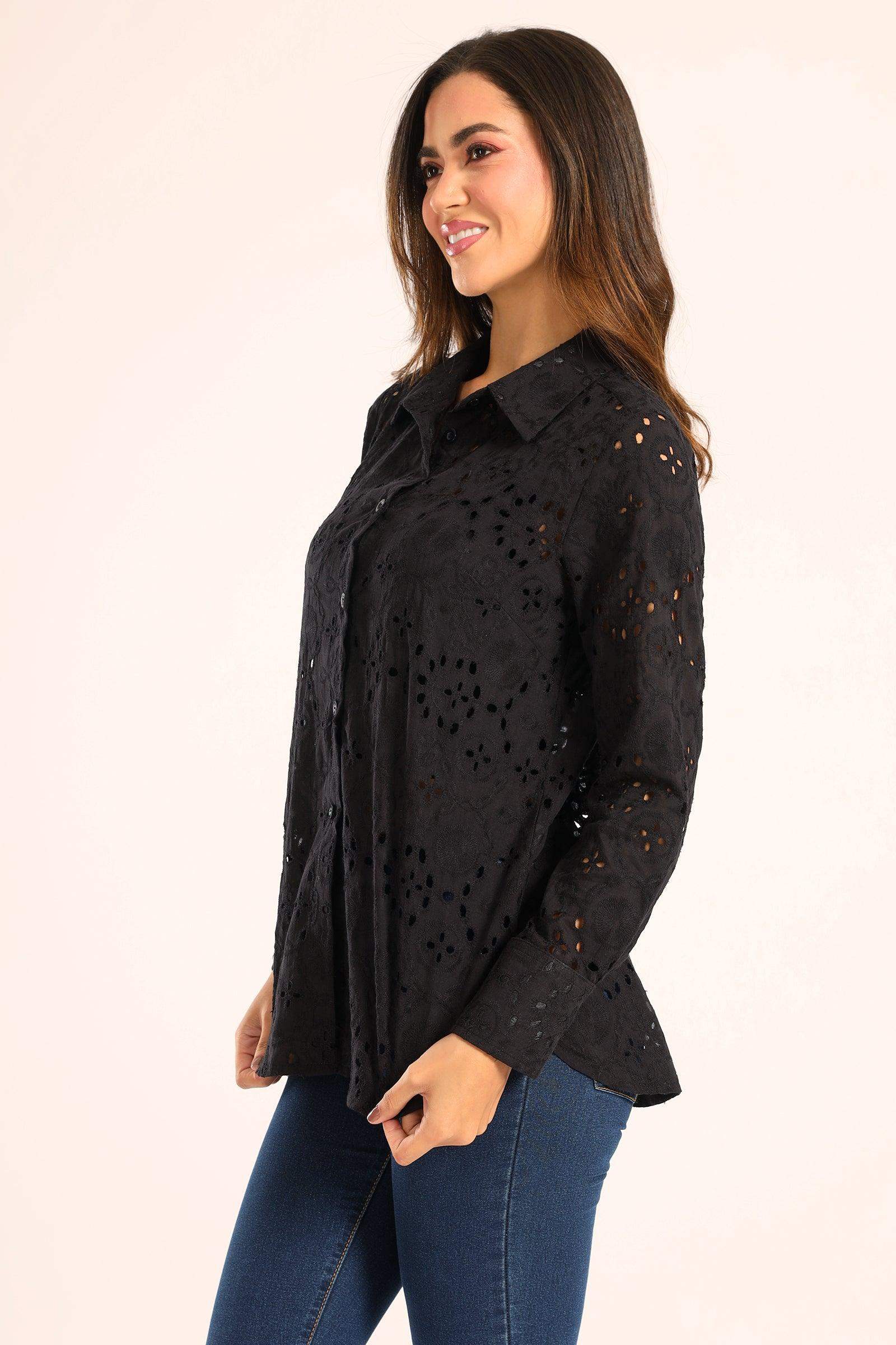 Perforated Long Sleeves Shirt - Carina - ??√É¬¢√¢‚Äö¬¨√¢‚Äû¬¢????????√É∆í√Ç¬±??√É¬Ø√Ç¬ø√Ç¬Ω√É∆í√Ç¬ø??√É‚Ä†√¢‚Ç¨‚Ñ¢?√É∆í√Ç¬ø????