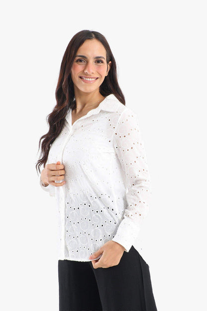 Perforated Long Sleeves Shirt - Carina - ??√É¬¢√¢‚Äö¬¨√¢‚Äû¬¢????????√É∆í√Ç¬±??√É¬Ø√Ç¬ø√Ç¬Ω√É∆í√Ç¬ø??√É‚Ä†√¢‚Ç¨‚Ñ¢?√É∆í√Ç¬ø????