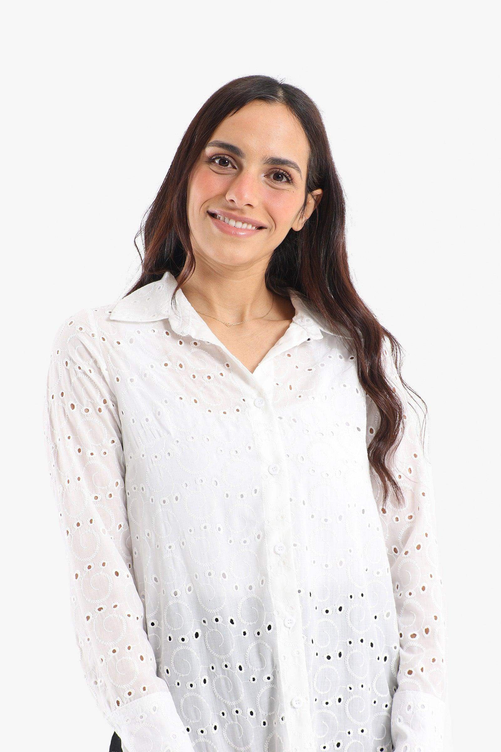 Perforated Long Sleeves Shirt - Carina - ??√É¬¢√¢‚Äö¬¨√¢‚Äû¬¢????????√É∆í√Ç¬±??√É¬Ø√Ç¬ø√Ç¬Ω√É∆í√Ç¬ø??√É‚Ä†√¢‚Ç¨‚Ñ¢?√É∆í√Ç¬ø????