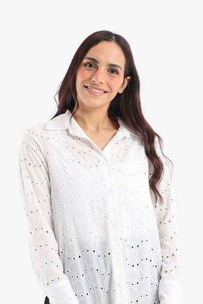 Perforated Long Sleeves Shirt - Carina - ??√É¬¢√¢‚Äö¬¨√¢‚Äû¬¢????????√É∆í√Ç¬±??√É¬Ø√Ç¬ø√Ç¬Ω√É∆í√Ç¬ø??√É‚Ä†√¢‚Ç¨‚Ñ¢?√É∆í√Ç¬ø????