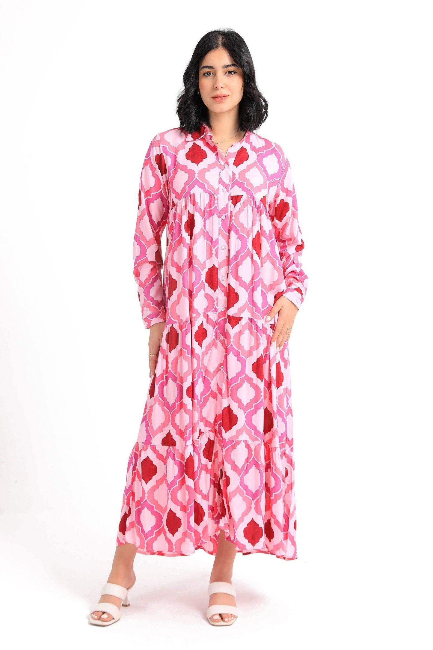 Pink & Red Shirt Dress - Carina - ??√É¬¢√¢‚Äö¬¨√¢‚Äû¬¢????????√É∆í√Ç¬±??√É¬Ø√Ç¬ø√Ç¬Ω√É∆í√Ç¬ø??√É‚Ä†√¢‚Ç¨‚Ñ¢?√É∆í√Ç¬ø????