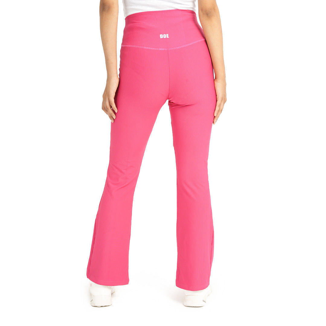 High Waist Ribbed Flare Pants