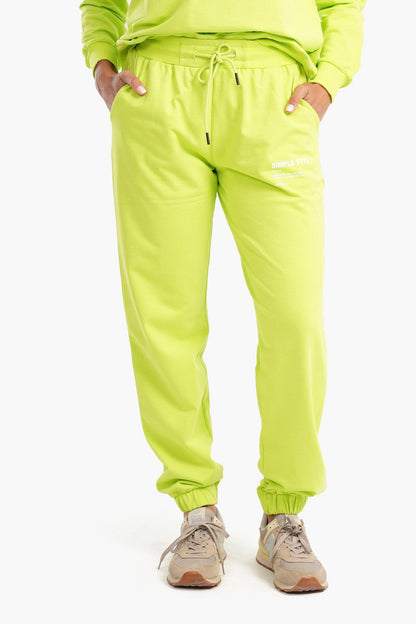 Lime Melton Sweatpants