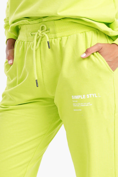 Lime Melton Sweatpants