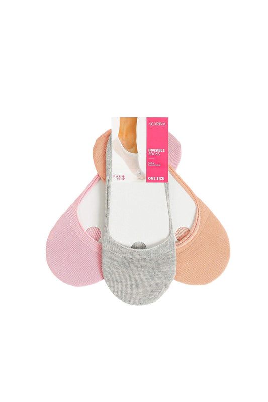 Plain Invisible Socks - 3 Pairs - Carina - ??Ã¢â‚¬â„¢????????ÃƒÂ±??Ã¯Â¿Â½ÃƒÂ¿??Ã†â€™?ÃƒÂ¿????