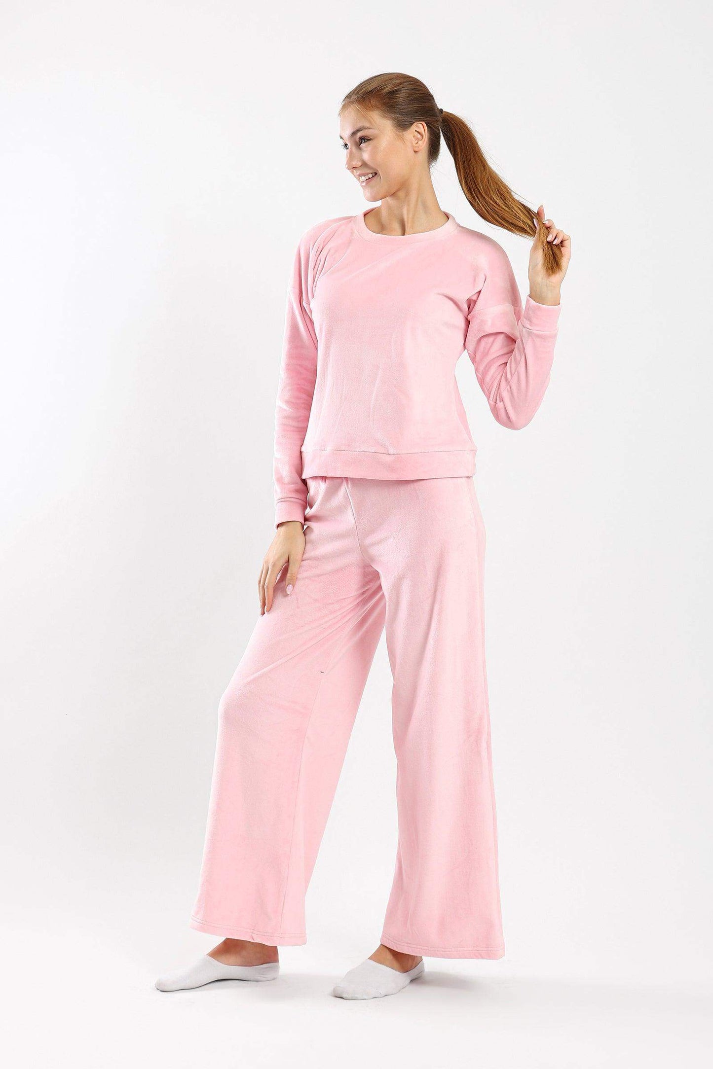 Carina Plain Plush Pyjama Set