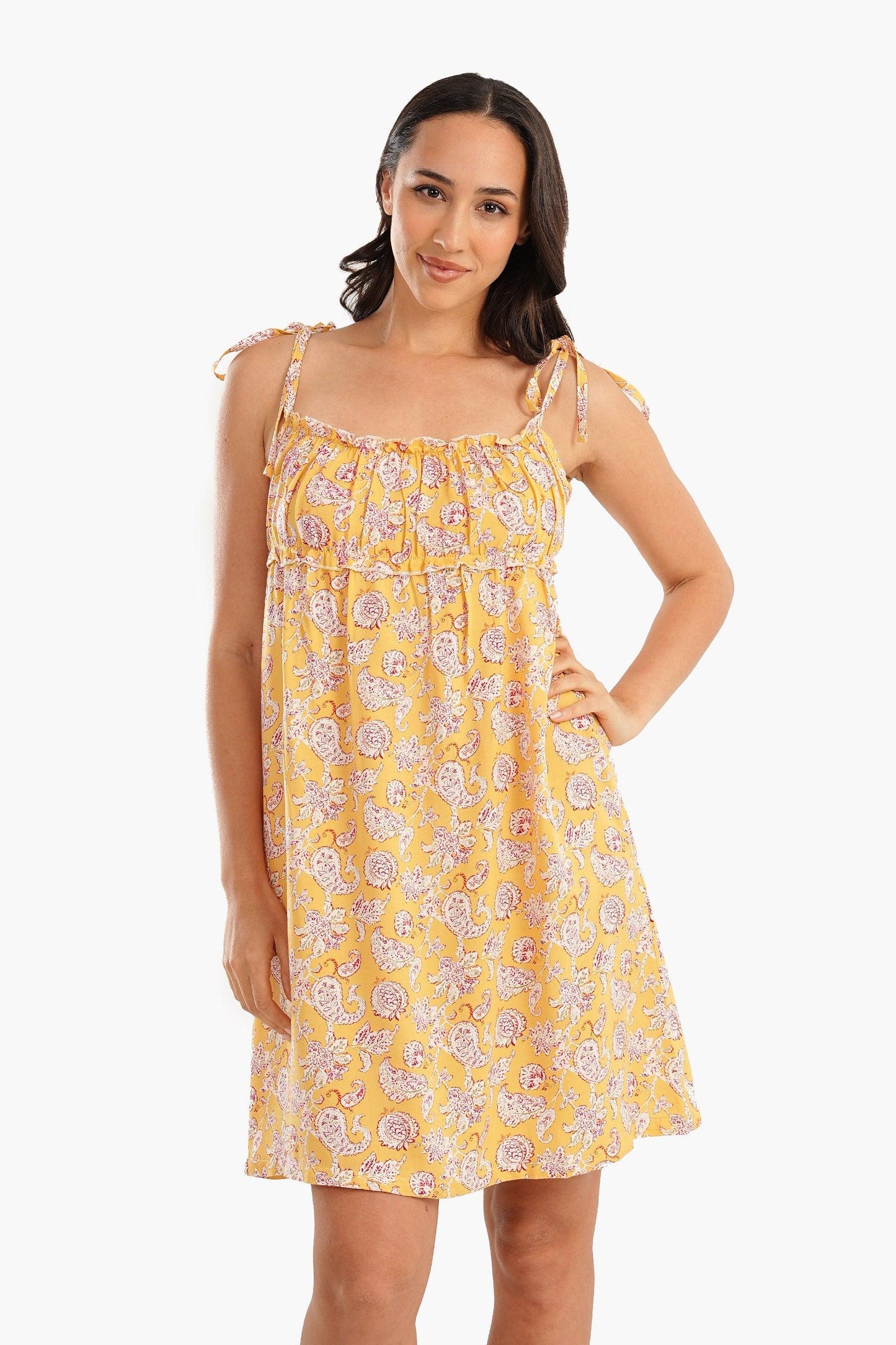 Pleated Chest Nightgown