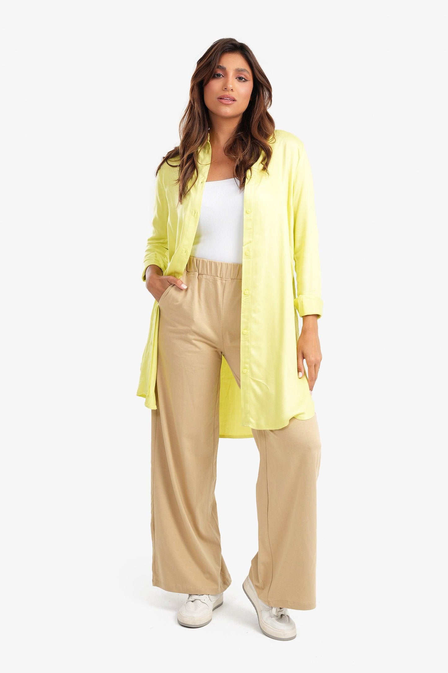 قميص بوبلين طويل