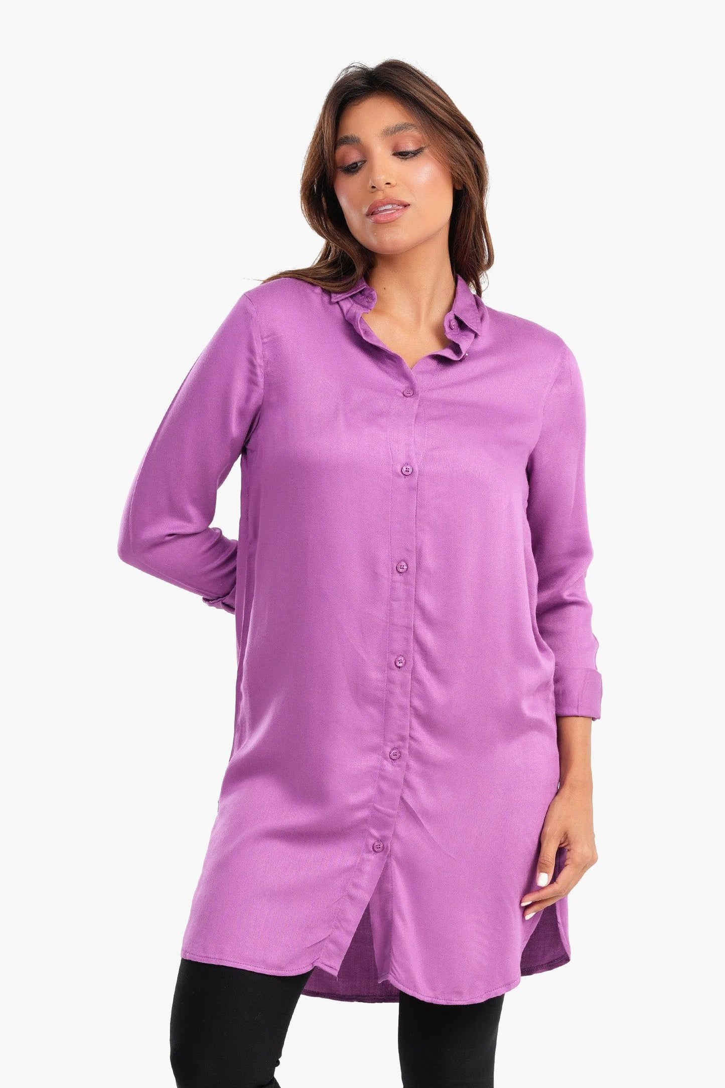 قميص بوبلين طويل