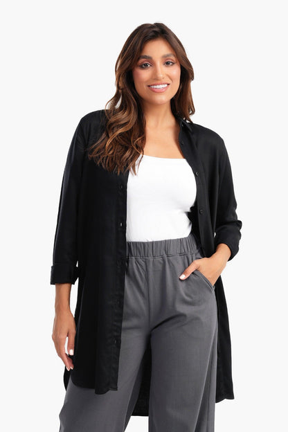 قميص بوبلين طويل