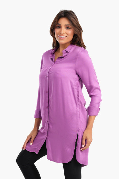 قميص بوبلين طويل