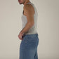 Light Blue washed Wide Leg Jeans