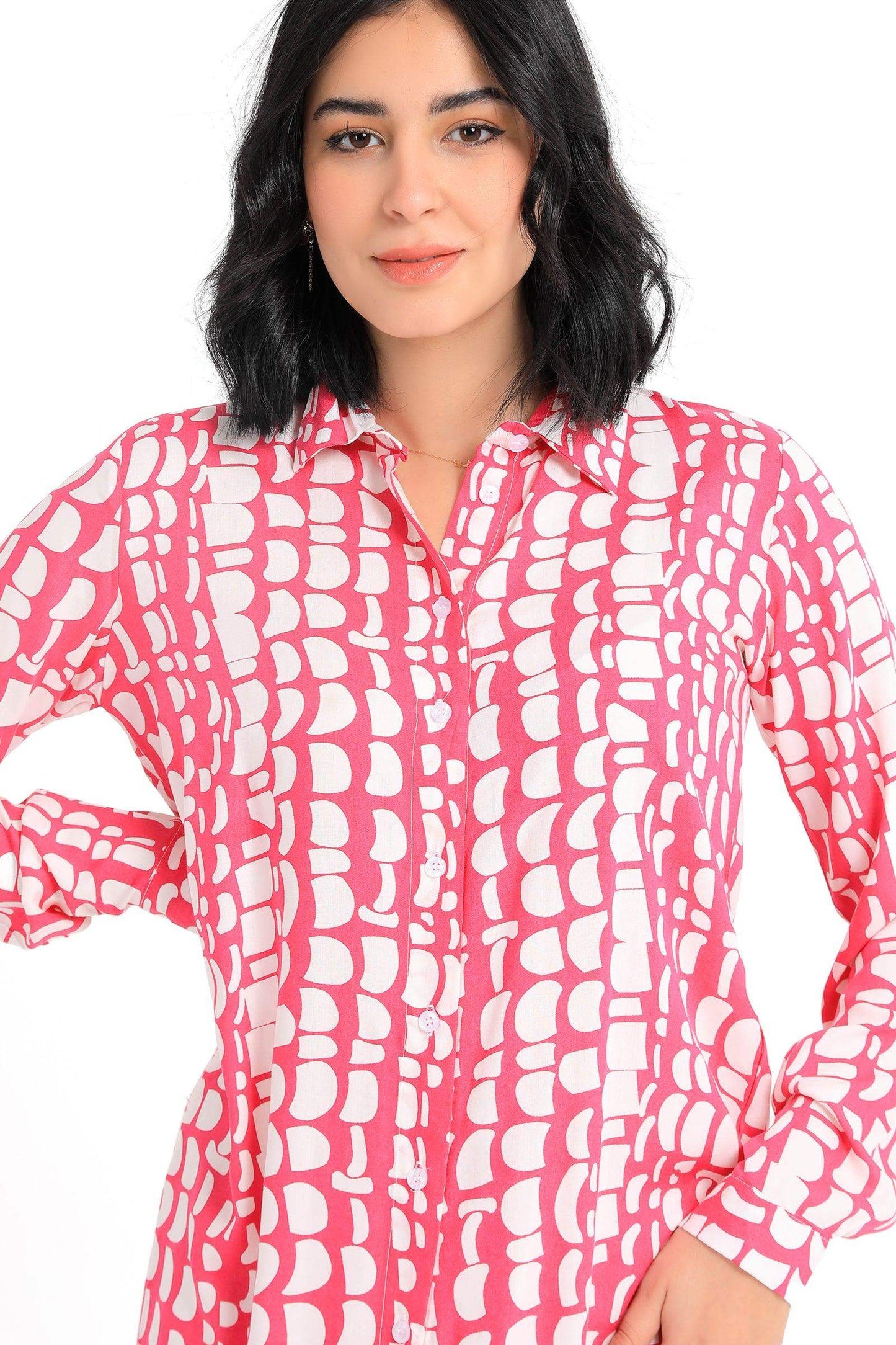 Printed Pattern Shirt Dress - Carina - ??√É¬¢√¢‚Äö¬¨√¢‚Äû¬¢????????√É∆í√Ç¬±??√É¬Ø√Ç¬ø√Ç¬Ω√É∆í√Ç¬ø??√É‚Ä†√¢‚Ç¨‚Ñ¢?√É∆í√Ç¬ø????