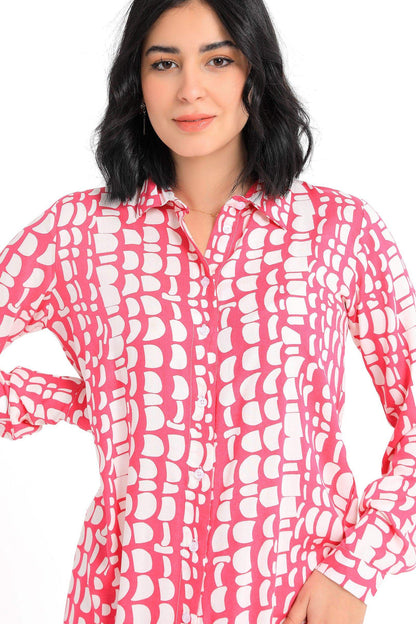 Printed Pattern Shirt Dress - Carina - ??√É¬¢√¢‚Äö¬¨√¢‚Äû¬¢????????√É∆í√Ç¬±??√É¬Ø√Ç¬ø√Ç¬Ω√É∆í√Ç¬ø??√É‚Ä†√¢‚Ç¨‚Ñ¢?√É∆í√Ç¬ø????