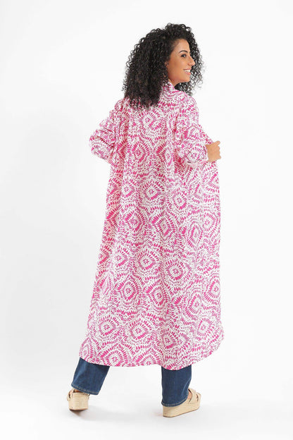 فستان قميص مطبوع