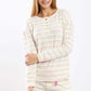 Carina Pyjama Set with Colored Stripes