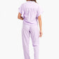 Light Lilac Ruffled Sleeves Pyjama Set