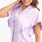 Light Lilac Ruffled Sleeves Pyjama Set