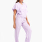 Light Lilac Ruffled Sleeves Pyjama Set