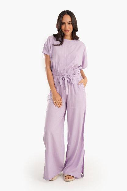 Top & Side Slits Pants Pyjama Set