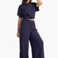 Top & Side Slits Pants Pyjama Set